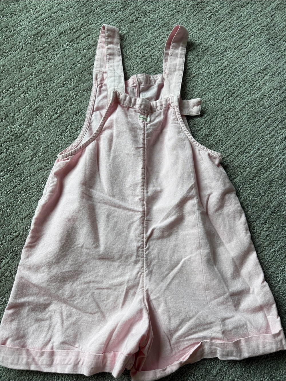 O'Neill Light Pink Kids Cotton Overall Shorts - Picture 2 of 3